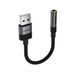 Аудіокабель ACEFAST J13 USB-A to 3.5mm female, nylon braid, 0.15m, Black 6974316285298 фото 5