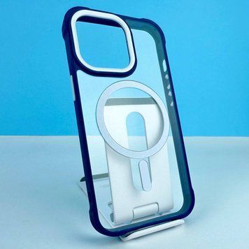 Силіконовий чохол Crystal Clear Drop Resistance with MagSafe для iPhone 13 Pro Max Синій 214-00323 фото