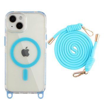 Чохол TPU+PC LanyardCase with MagSafe для iPhone 13/14 Sky Blue 214-03128 фото