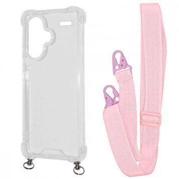 Чехол WAVE Clear Case With Strap для Xiaomi Redmi Note 13 Pro+ Pink Sand 208-05189 фото