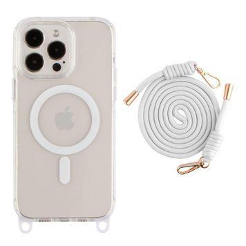 Чохол TPU+PC LanyardCase with MagSafe для iPhone 16 Pro White 214-03203 фото