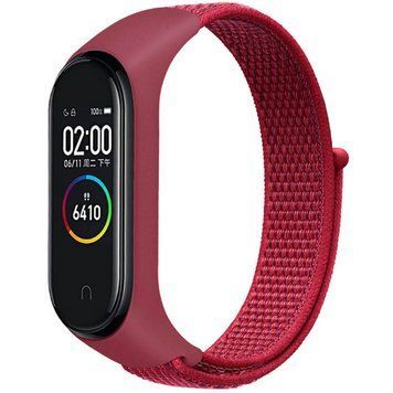 Ремешок Nylon New для Xiaomi Mi Band 3/4/5/6/7 Red 212-01754 фото
