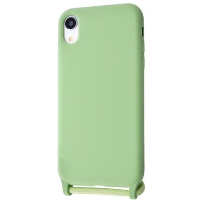 Силиконовый чехол CORD для iPhone Xr с шнурком Зеленый 208-01305 фото