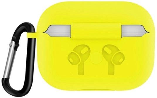 Силиконовый чехол с карабином для наушников AirPods Pro 2 Yellow 203-00115 фото