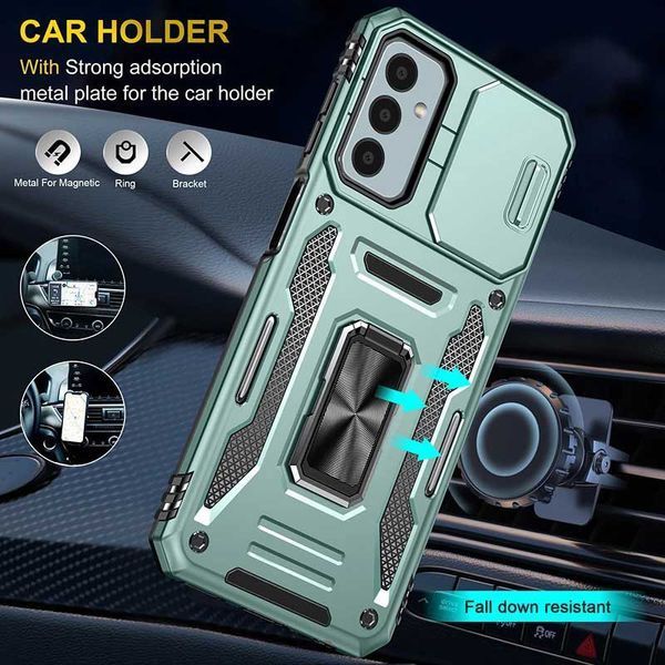 Ударостійкий чохол Camshield Army Ring для Samsung Galaxy M23 5G / M13 4G Light Green 777-05106 фото