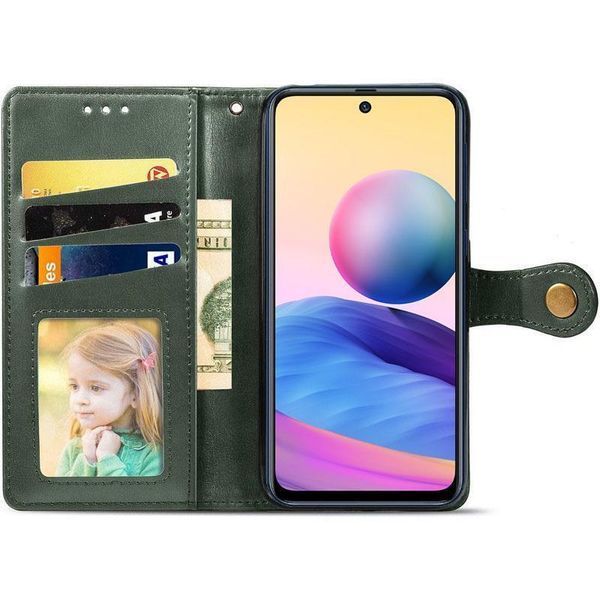 Шкіряний чохол-книжка GETMAN Gallant (PU) для Xiaomi Redmi 15C (EU) Зелений 777-07850 фото