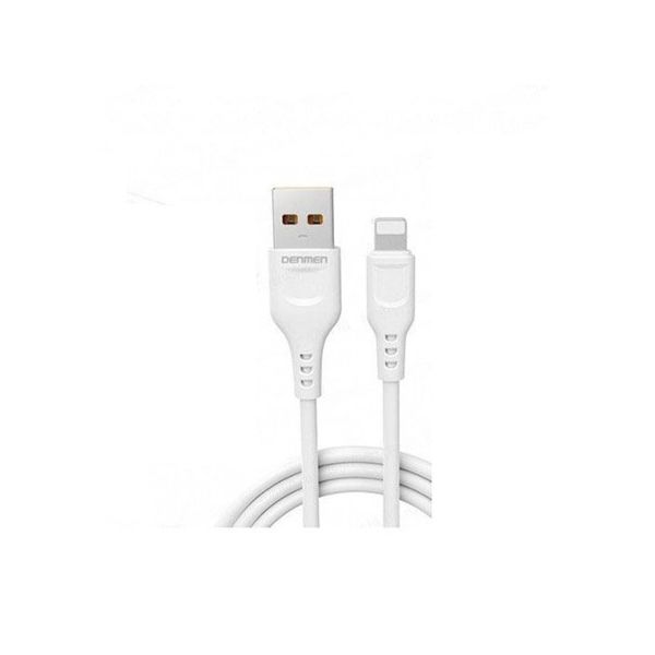 Зарядний пристрій Denmen DC05L + кабель Lightning USB 2.4A Білий 209-00077 фото