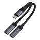 Аудіокабель ACEFAST J14 USB-C 2-in-1 charging audio adapter Black 6974316285823 фото 1