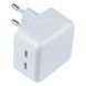 Мережевий зарядний пристрій 50W Dual USB-C Power Adapter Білий 209-00145 фото 1