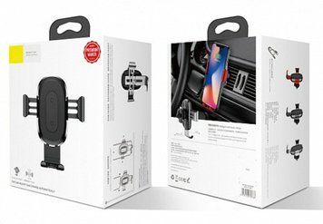 Тримач для мобiльного з БЗП Baseus Wireless Charger Holder Black 656-00518 фото