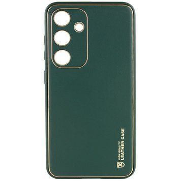 Шкіряний чохол Xshield для Samsung Galaxy S24+ Зелений / Army Green ILSO-00000069360-4 фото