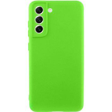 Чехол TPU GETMAN Liquid Silk Full Camera для Samsung Galaxy S21 FE Салатовый / Neon Green ILSO-00000074062-9 фото