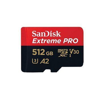 Карта памяти microSDXC (UHS-1 U3) SanDisk Extreme Pro A2 512Gb class 10 V30 (R200MB/s,W140MB/s) (adapter) SDSQXCD-512G-GN6MA фото