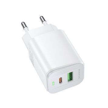 Мережевий зарядний пристрій BOROFONE BAS83A Star PD20W+QC3.0 charger (EU) White 6941991126772 фото