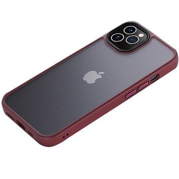 TPU+PC чохол Metal Buttons для Apple iPhone 12 Pro Max (6.7") Бордовий 777-08349 фото