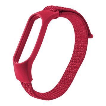 Ремінець для Xiaomi Mi Band 3/4/5/6/7 Nylon Rose Red 212-02487 фото