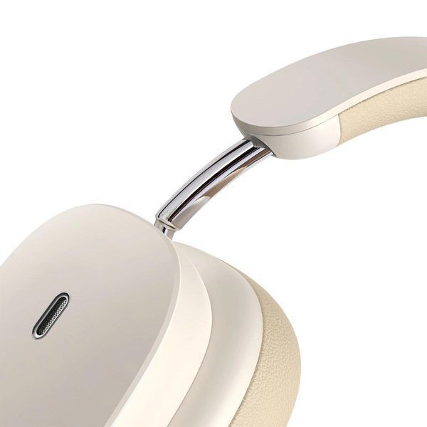 Наушники Baseus Bowie H1 Noise-Cancellation Wireless Headphones Creamy-White 656-00853 фото