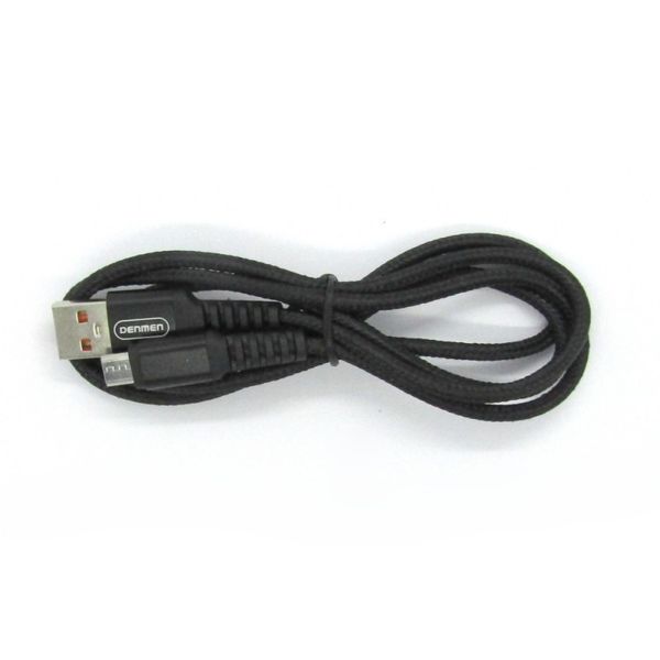 Кабель Denmen D02V USB to micro-USB Черный 1 м 209-00055 фото