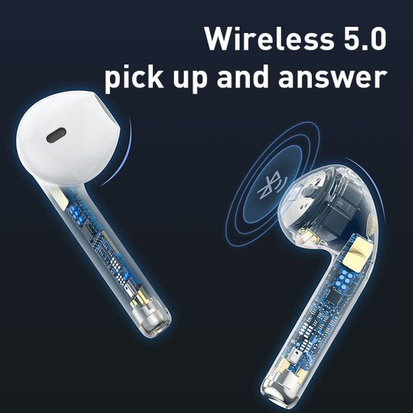 Бездротові навушники Bluetooth Baseus Encok W04 TWS Білі 202-00182 фото