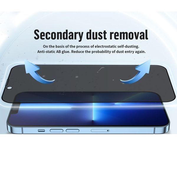 Защитное 2.5D стекло Blueo Full Cover Anti-Peep для Apple iPhone 15 Pro Max (6.7") 777-08434 фото