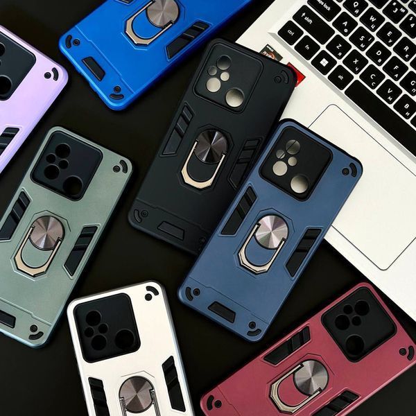 Ударостійкий чохол Armored Ring для Xiaomi Redmi A1 / A2 Amaranth Pink 777-07723 фото