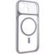 Чохол TPU+PC GETMAN Moon Clear with MagSafe для Apple iPhone 15 (6.1") Grey 656-08430 фото
