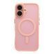 Чохол TPU+PC Magnetic Matte Camera Lens with Magsafe для iPhone 16 Pink 757-00337 фото