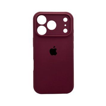 Силиконовый чехол с закрытой камерой для iPhone 17 Pro Max Maroon 666-04326 фото