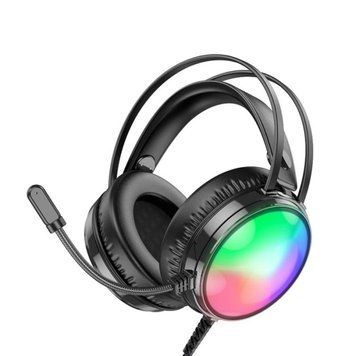 Наушники BOROFONE BO108 Flame gaming headphones Black 656-01007 фото