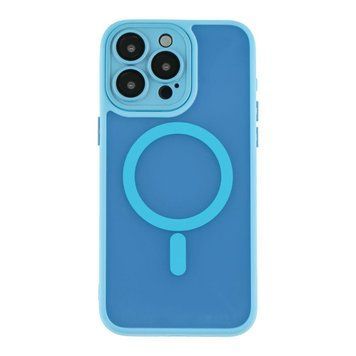 Чохол TPU+PC Magnetic Matte Camera Lens with Magsafe для iPhone 15 Pro Max Blue 757-00288 фото