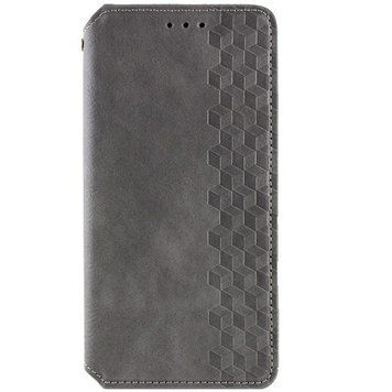 Кожаный чехол-книжка GETMAN Cubic (PU) для Samsung Galaxy A07 Серый 555-02592 фото