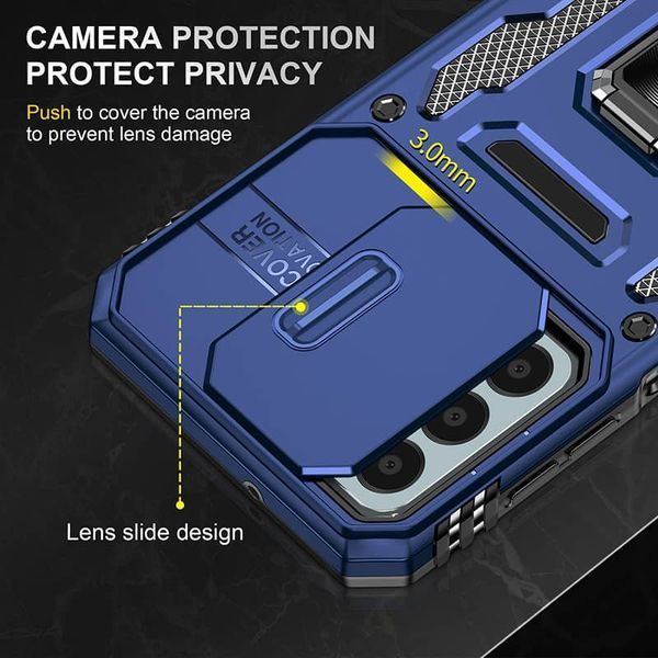 Ударостійкий чохол Camshield Army Ring для Samsung Galaxy M23 5G / M13 4G Navy Blue 777-05108 фото