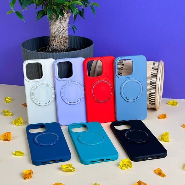 Чехол TPU Back Case Metal Stand with MagSafe для iPhone 15 Pro Turquoise 214-02155 фото
