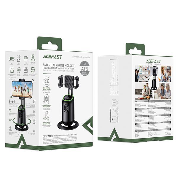 Смарт-штатив ACEFAST E44 360-degree AI intelligent follow-up PTZ Black 6974316286356 фото