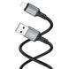 Кабель BOROFONE BX83 iP Famous silicone charging data cable Black 6974443386356 фото 3