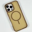 Силіконовий чохол Matte Color Case With Magnetic Thin Circle для iPhone 15 Pro Max Brown 214-03073 фото