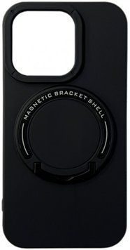 Чехол TPU Back Case Metal Stand with MagSafe для iPhone 15 Pro Black 214-02156 фото