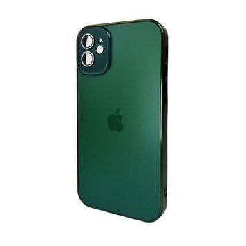 Чехол AG Glass Sapphire Frame MagSafe для iPhone 12 Cangling Green 666-02777 фото