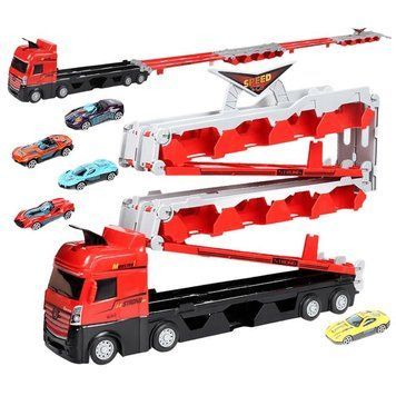 Ігровий набір-вантажівка SHT D663-T202 Catapult Truck + 8 small car Colorful ILSO-00000079989-1 фото