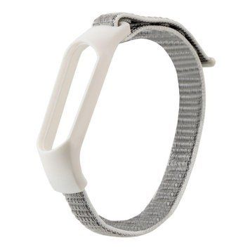 Ремінець для Xiaomi Mi Band 3/4/5/6/7 Nylon White/Gray 212-02489 фото