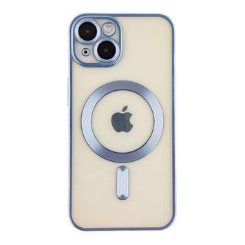 Чохол TPU Metallic Chrome Full Camera with Magsafe для iPhone 14 Blue 214-02873 фото