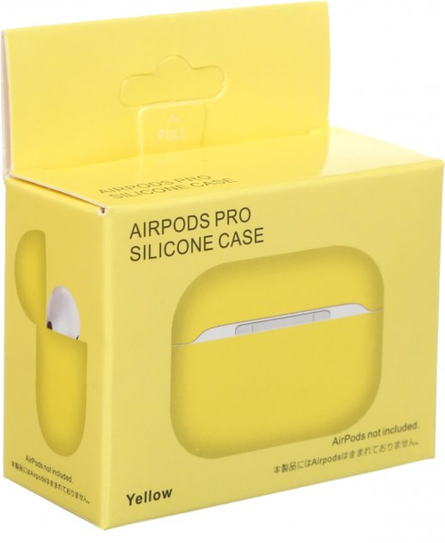 Силиконовый чехол для наушников AirPods Pro Yellow 203-00050 фото