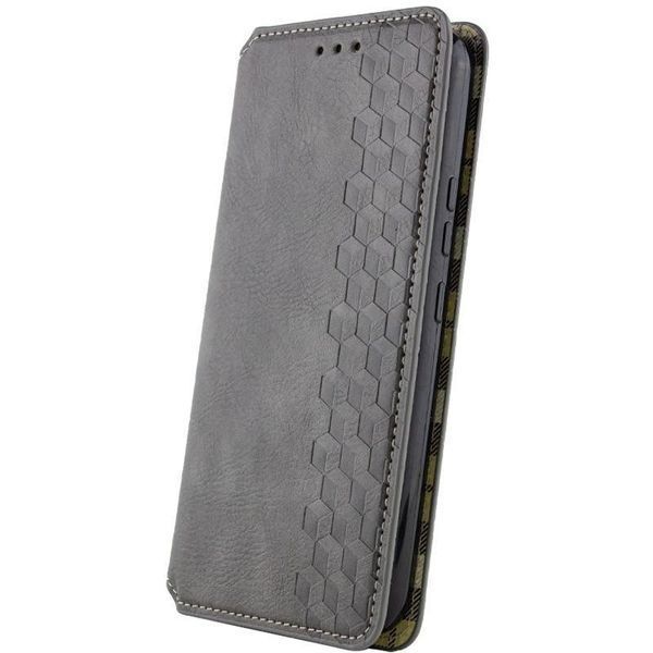 Шкіряний чохол-книжка GETMAN Cubic (PU) для Xiaomi Redmi 15C (EU) Сірий 777-07853 фото