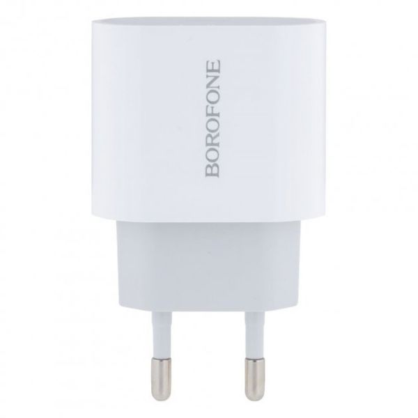 Сетевое зарядное устройство Borofone BA61A + кабель Type C to Lightning USB Type C 2.1A Белый 209-00080 фото