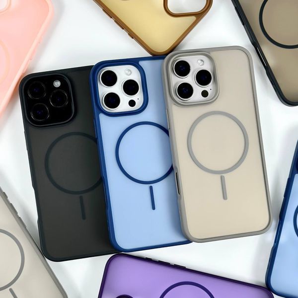 Силіконовий чохол Matte Color Case With Magnetic Thin Circle для iPhone 15 Pro Max Brown 214-03073 фото