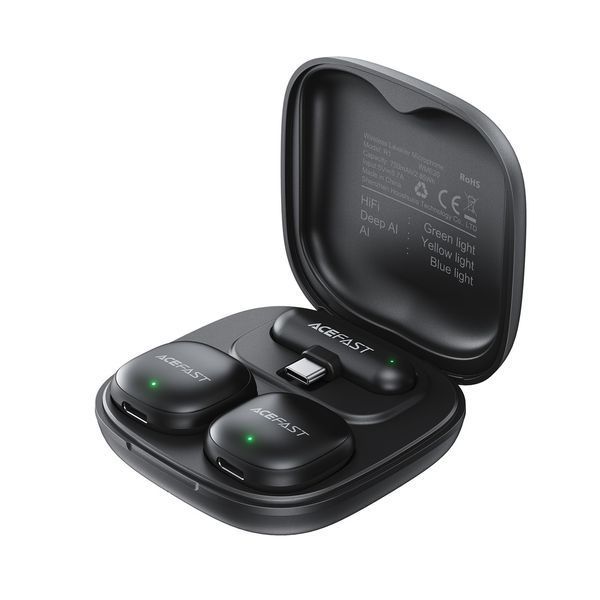 Беспроводная микрофонная система ACEFAST R1 dual-mic (Type-C) Black 6974316284895 фото