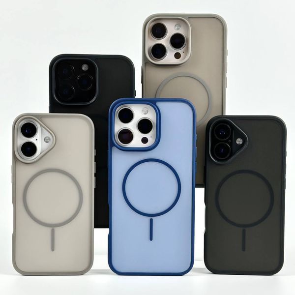Силіконовий чохол Matte Color Case With Magnetic Thin Circle для iPhone 15 Pro Max Brown 214-03073 фото