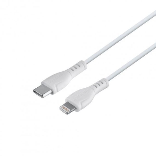 Зарядний пристрій Borofone BA61A + кабель USB Type C to Lightning Type C 2.1A Білий 209-00080 фото