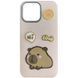 Чохол TPU Leather Toys для iPhone 15 (6.1") Capybara / Pink 555-00801 фото
