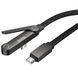 Дата кабель Hoco U150 Exquisite side plug and stand Type-C to Type-C 60W (1.2m) Black ILSO-00000084266-1 фото 4